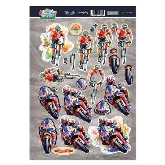 Hunkydory Crafts - 3D Decoupage Topper Sheet - On your Bike