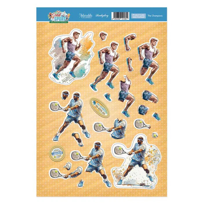 Hunkydory Crafts - 3D Decoupage Topper Sheet - The Champions
