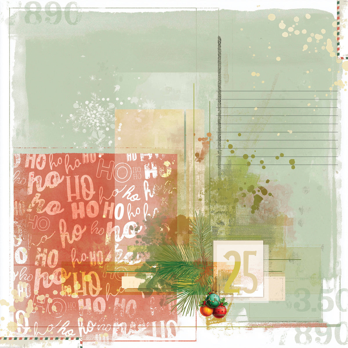 49 and Market - Jolly Jingles - 12 x12 Solids Collection Pack