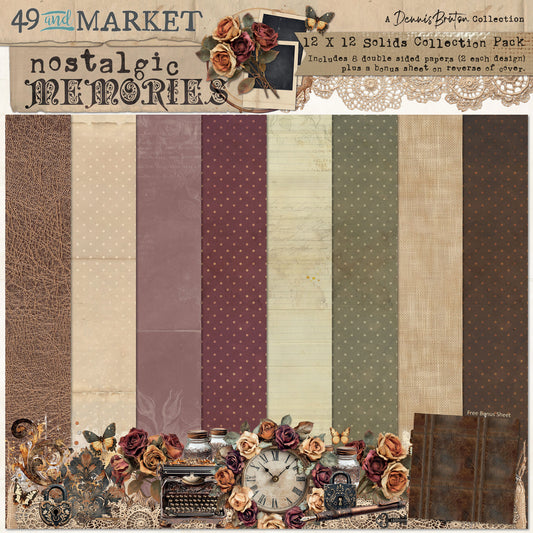 49 and Market - Nostalgic Memories - 12 x12 Solids Collection Pack