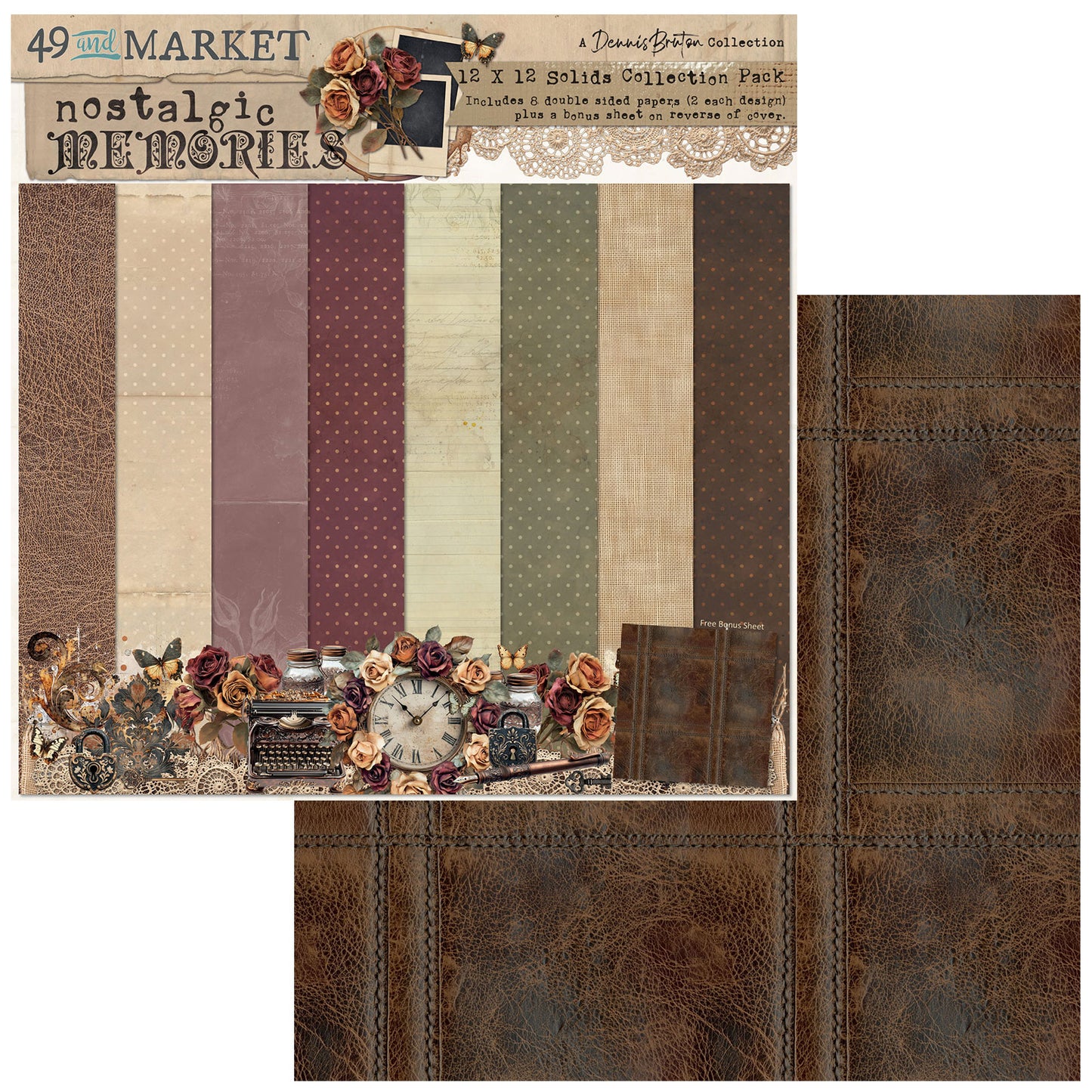 49 and Market - Nostalgic Memories - 12 x12 Solids Collection Pack