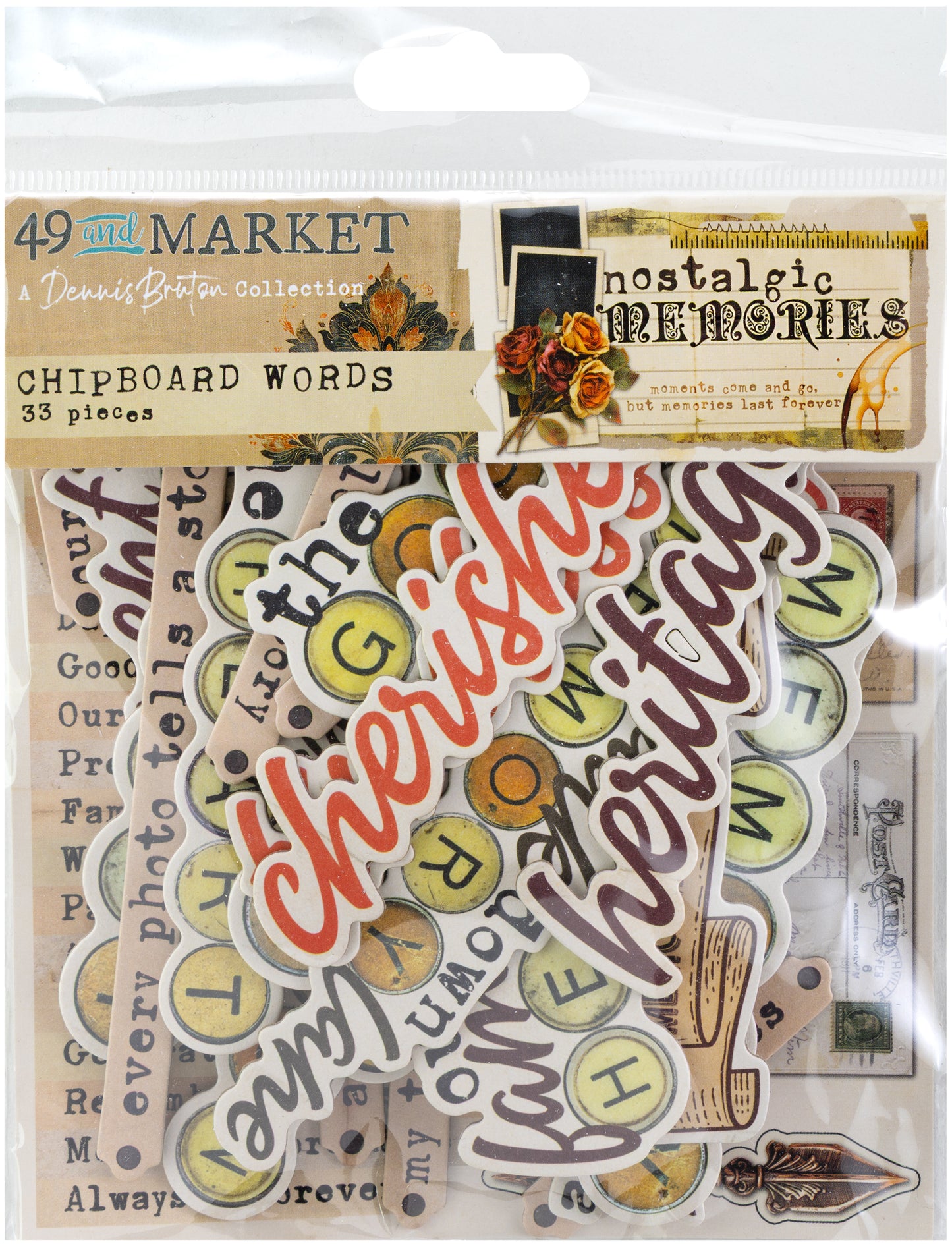 49 and Market - Nostalgic Memories - Chipboard Set