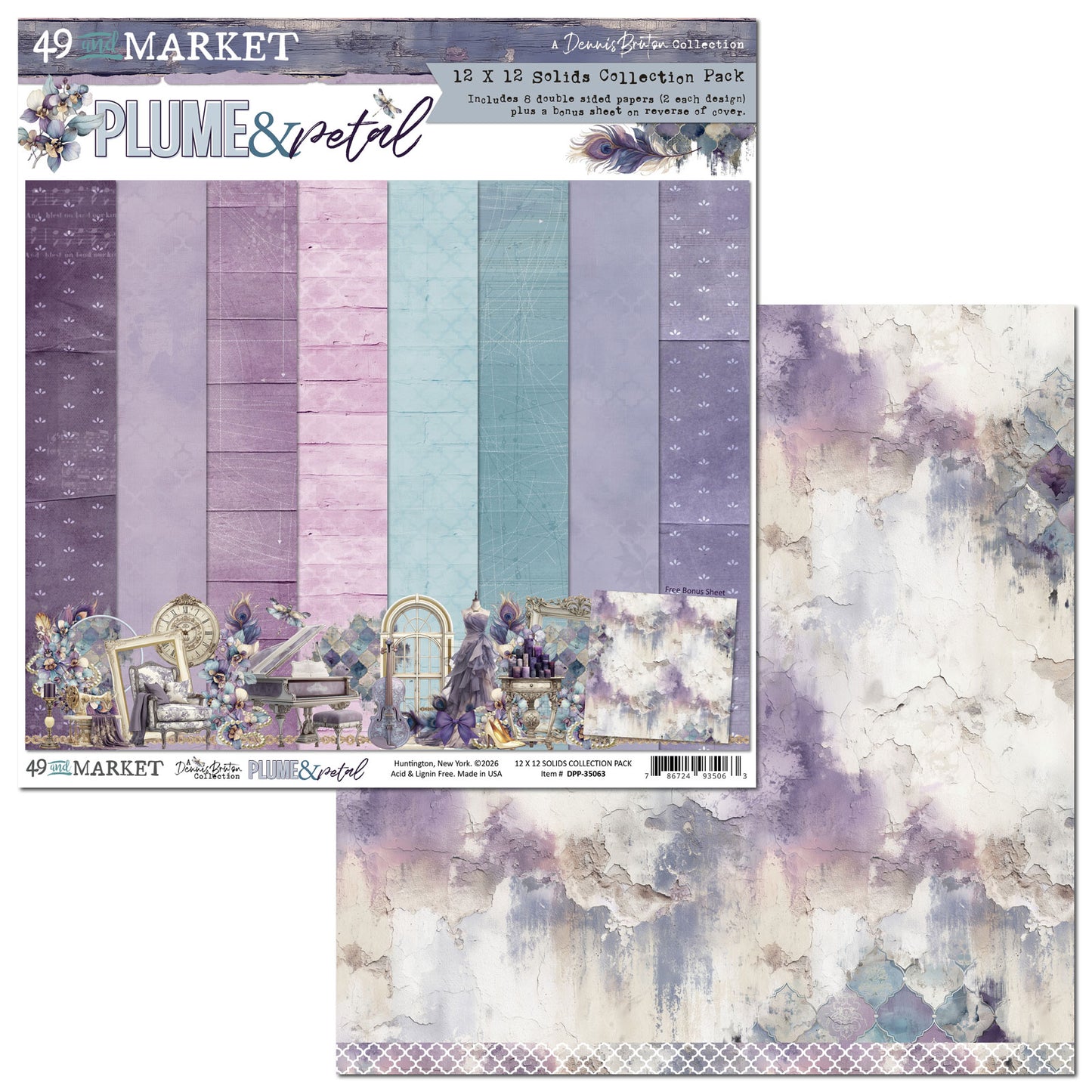 49 And Market - Plume & Petal - 12x12 Solids Collection Pack
