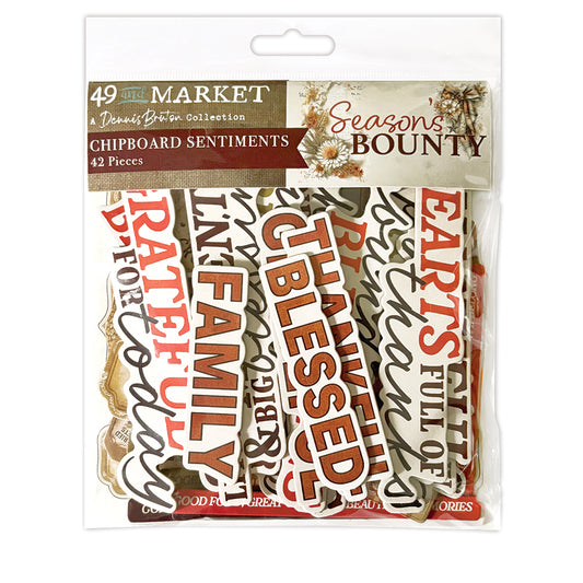49 and Market - Season's Bounty - Chipboard Sentiment Set