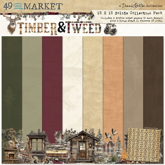 49 and Market - Timber and Tweed - 12 x12 Solids Collection Pack