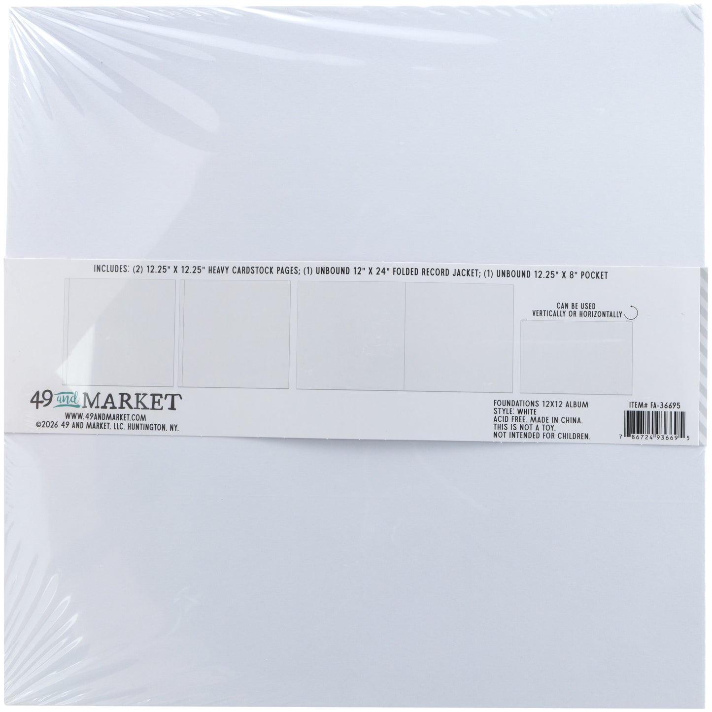 49 and Market - Foundations 12x12 Album - White