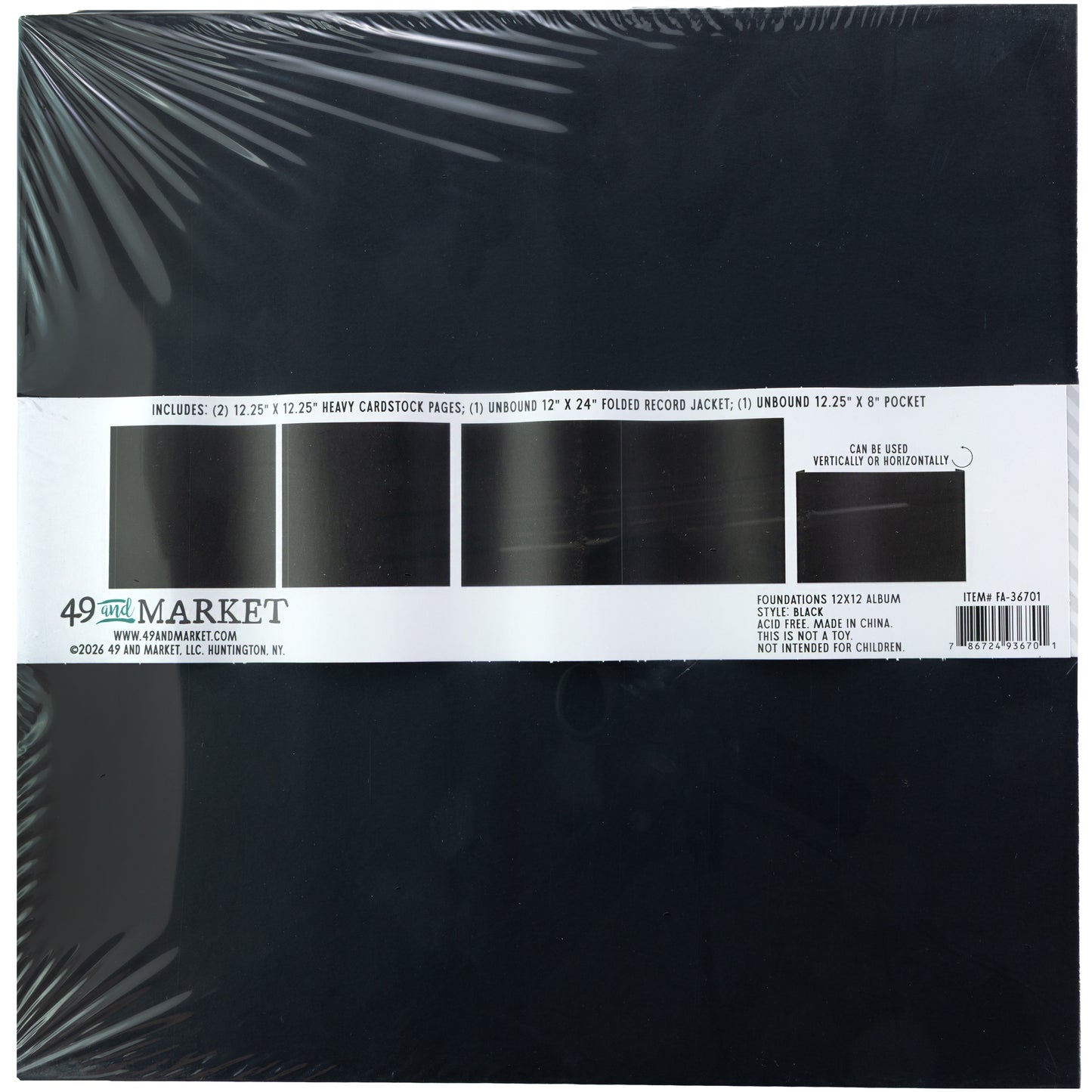 49 and Market - Foundations 12x12 Album - Black