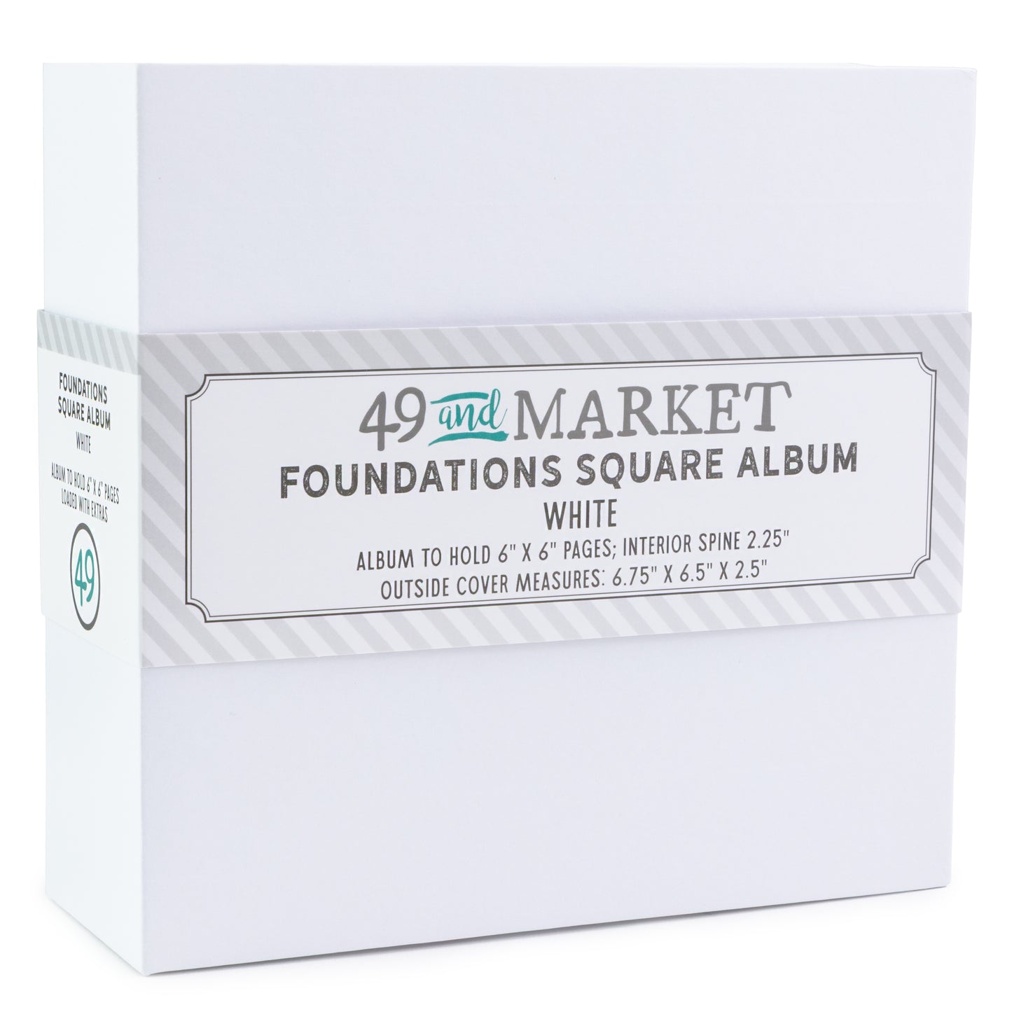 49 and Market - Foundations 6x6" Square Album - White