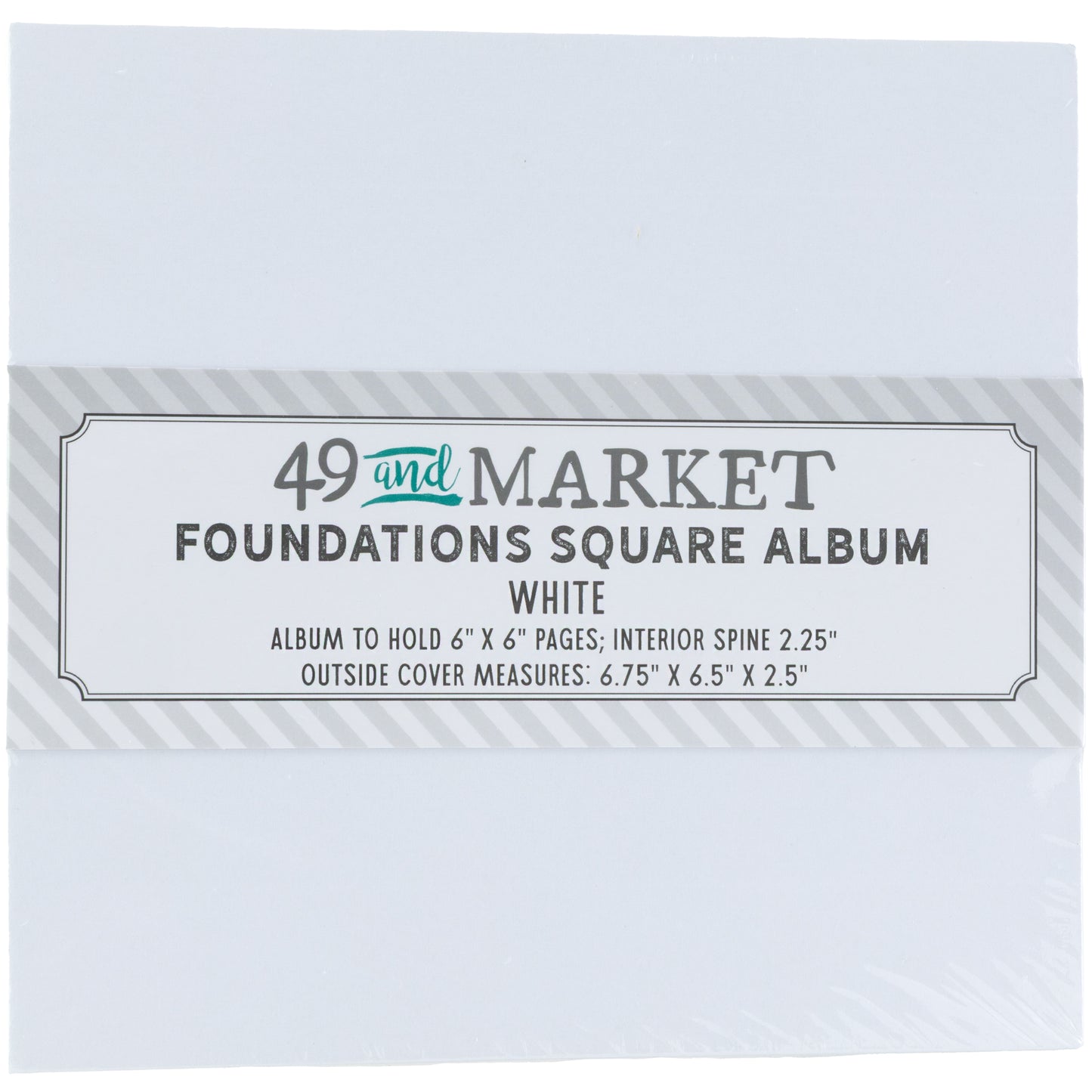49 and Market - Foundations 6x6" Square Album - White