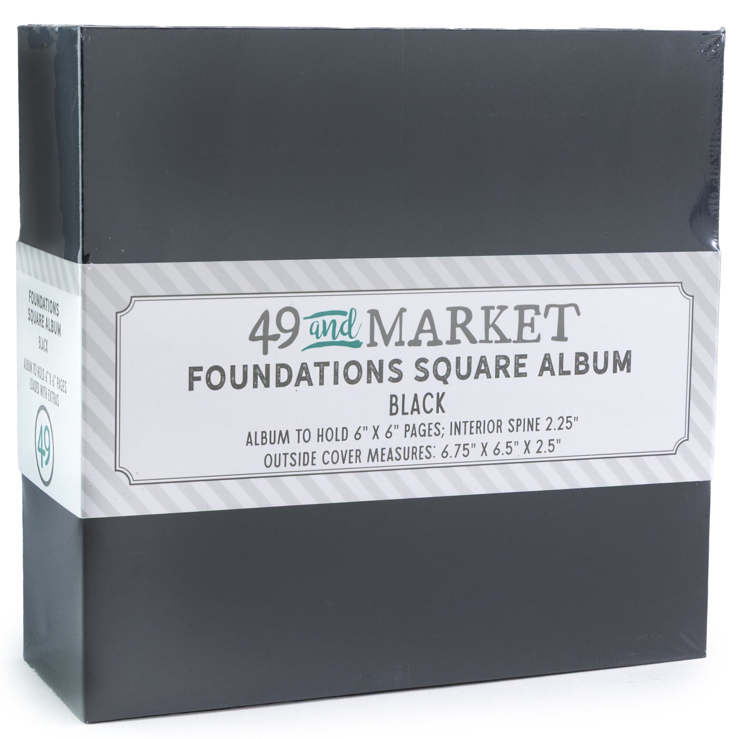 49 and Market - Foundations 6x6" Square Album - Black
