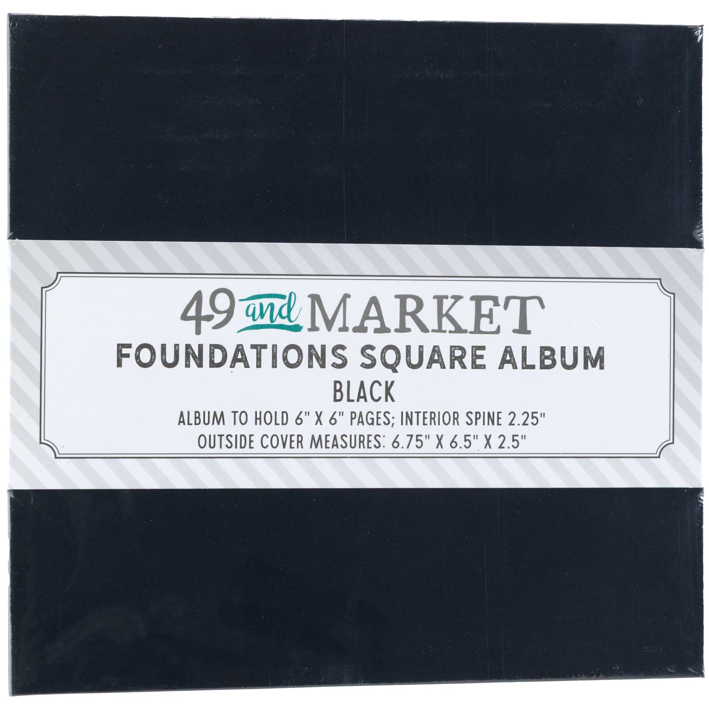49 and Market - Foundations 6x6" Square Album - Black