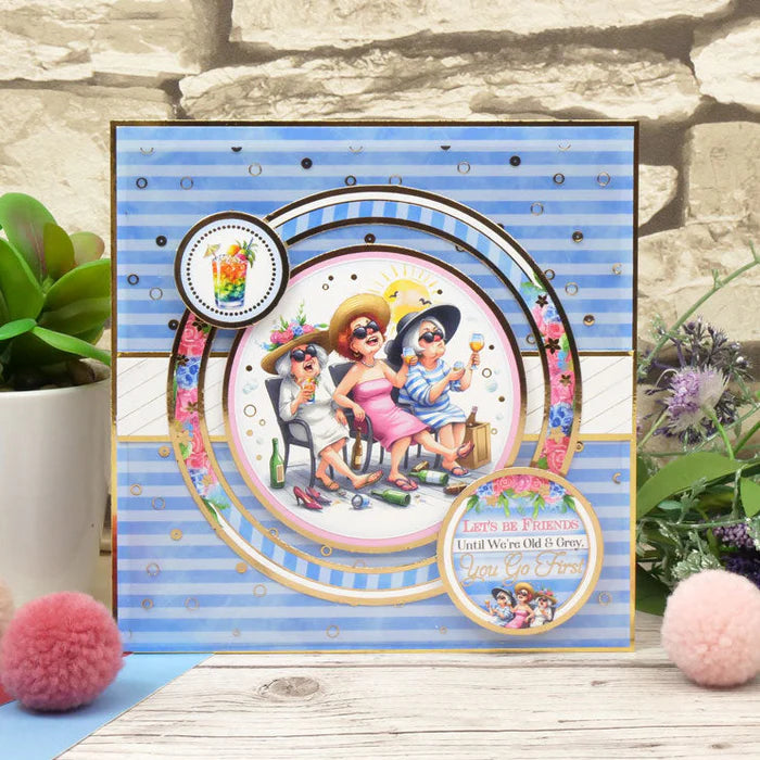 Hunkydory Crafts - Luxury Topper Set - Golden Oldies - Keep Laughing