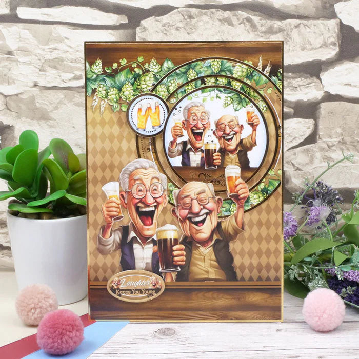 Hunkydory Crafts - Luxury Topper Set - Golden Oldies - Keep Laughing
