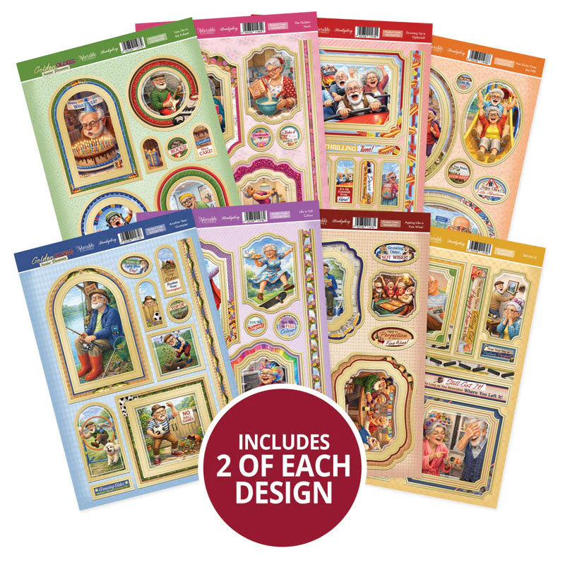 Hunkydory Crafts - Golden Oldies - Senior Moments Luxury Card Toppers Kit (8/pk)