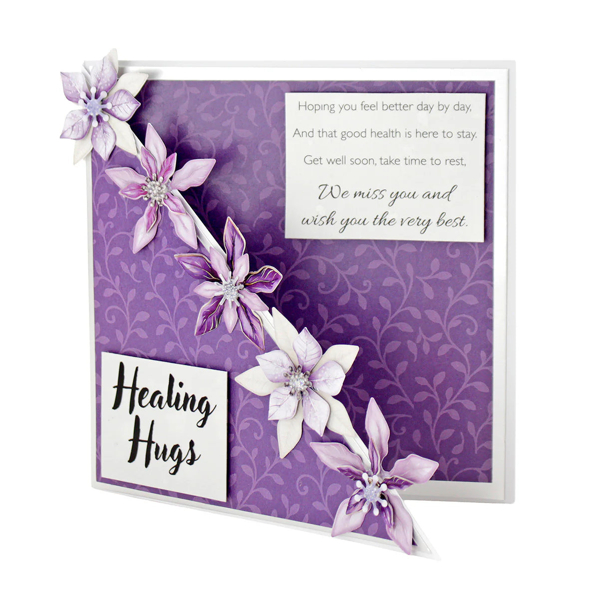 Katy Sue - Die Cut Flowers & Leaves - Dusky Violet Blooms (3/sheets)