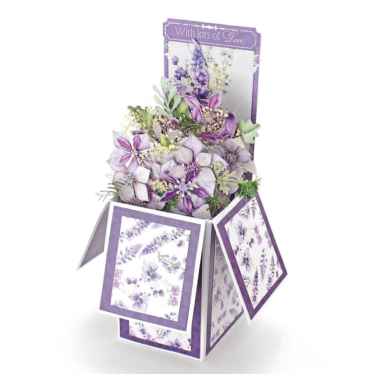 Katy Sue - Die Cut Flowers & Leaves - Dusky Violet Blooms (3/sheets)