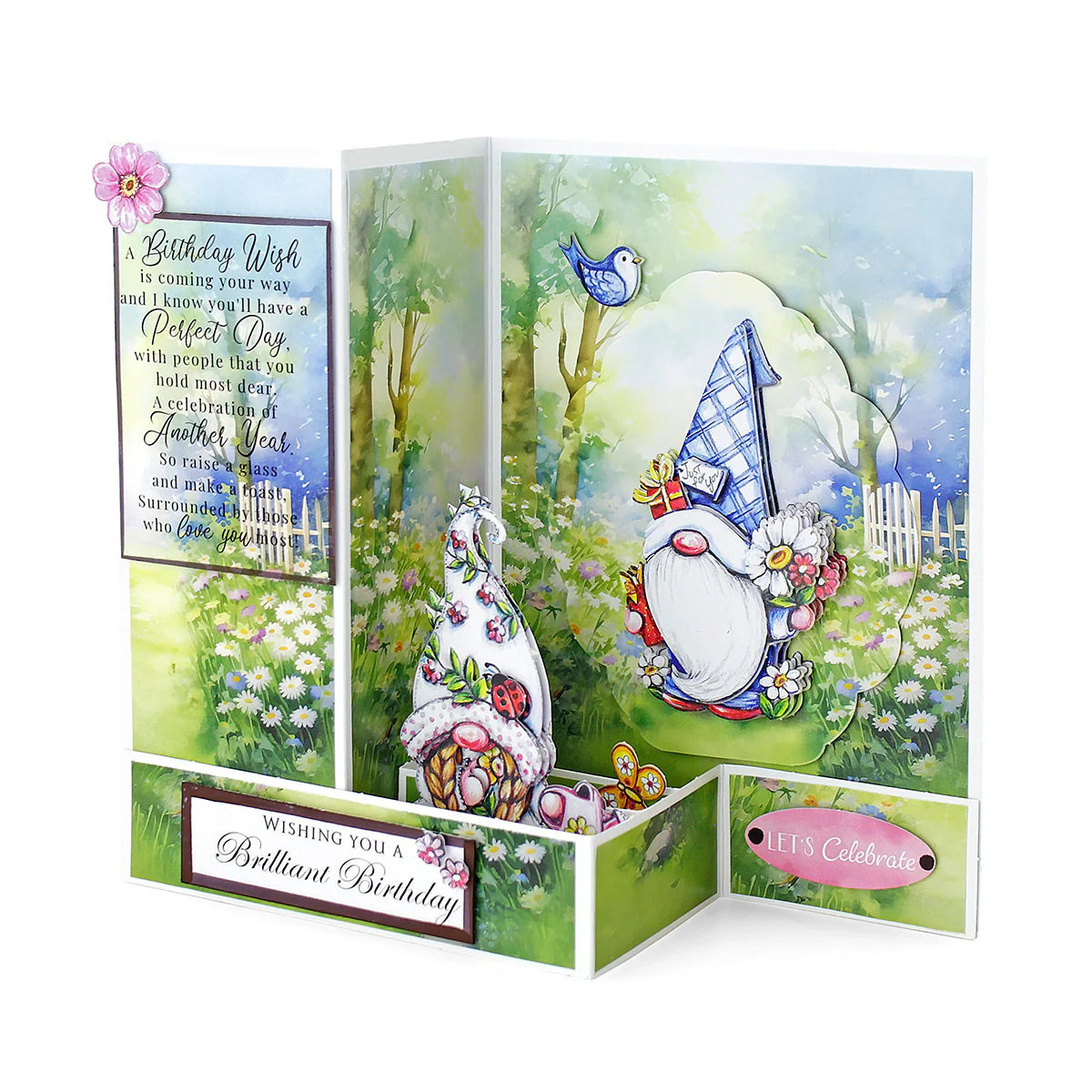 Katy Sue - White 5x7 Side Pop Up Cards & Envelopes 127x178mm (6/pack)