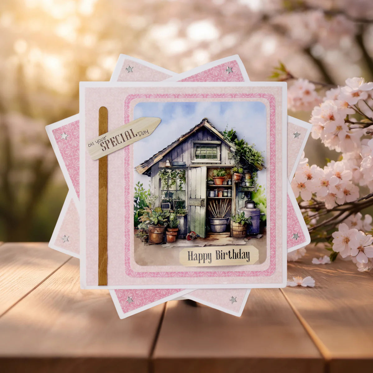 Katy Sue -  3D Die Cut Decoupage - The Potting Shed - (1/sheet)