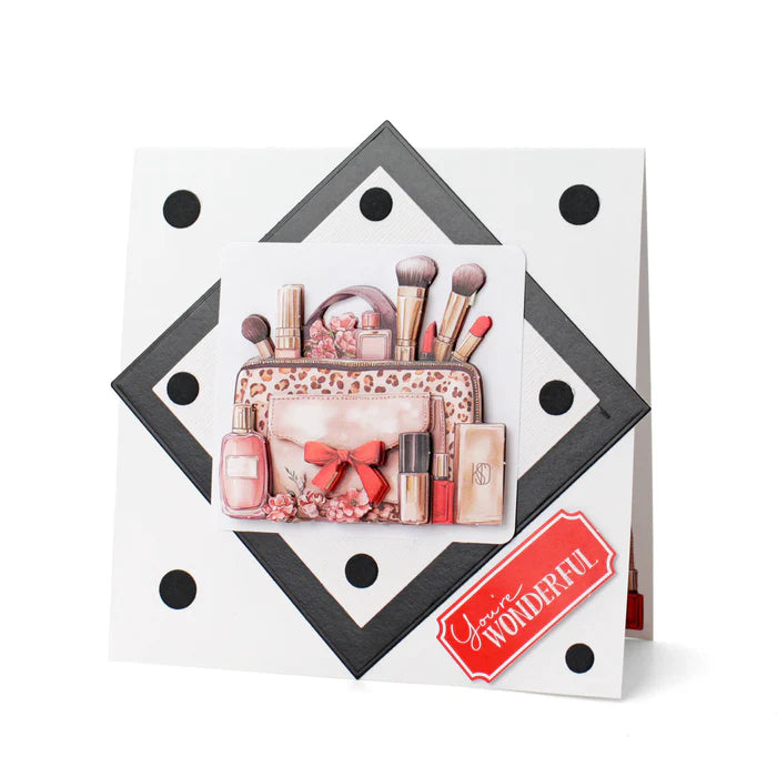 Katy Sue - 3D Die Cut Decoupage – Scarlet Chic (1/sheet) (Rose Couture Collection)