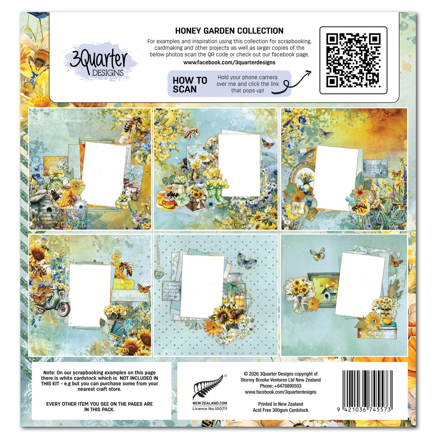 3Quarter Designs - 12x12 - Honey Fields