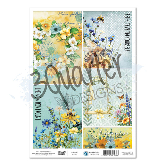 3Quarter Designs - Vellum - Honey Fields