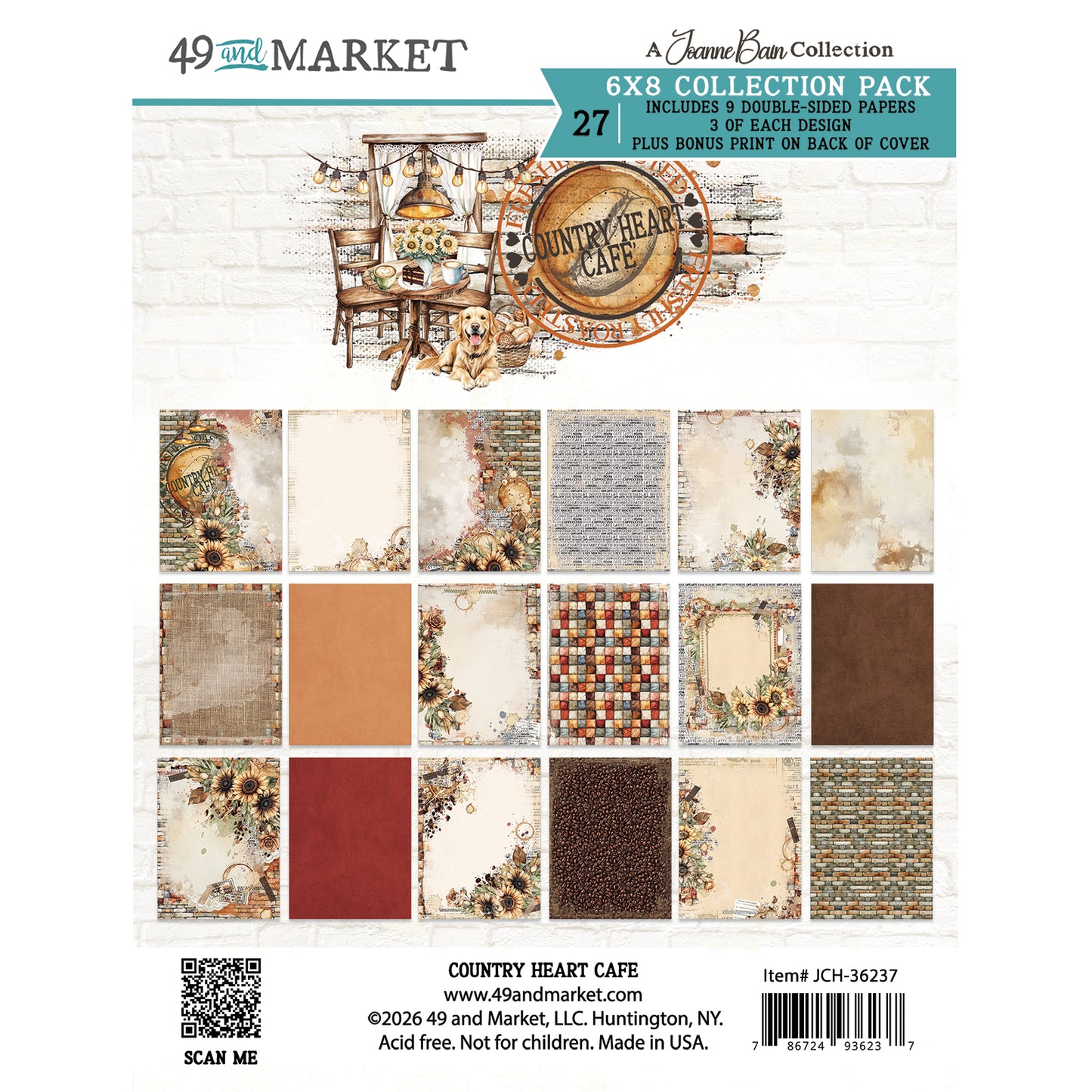 49 and Market -  Country Heart Cafe - 6x8 Collection Pack