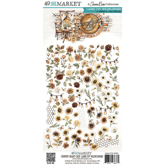 49 And Market - Country Heart Cafe - Laser Cut Wildflowers