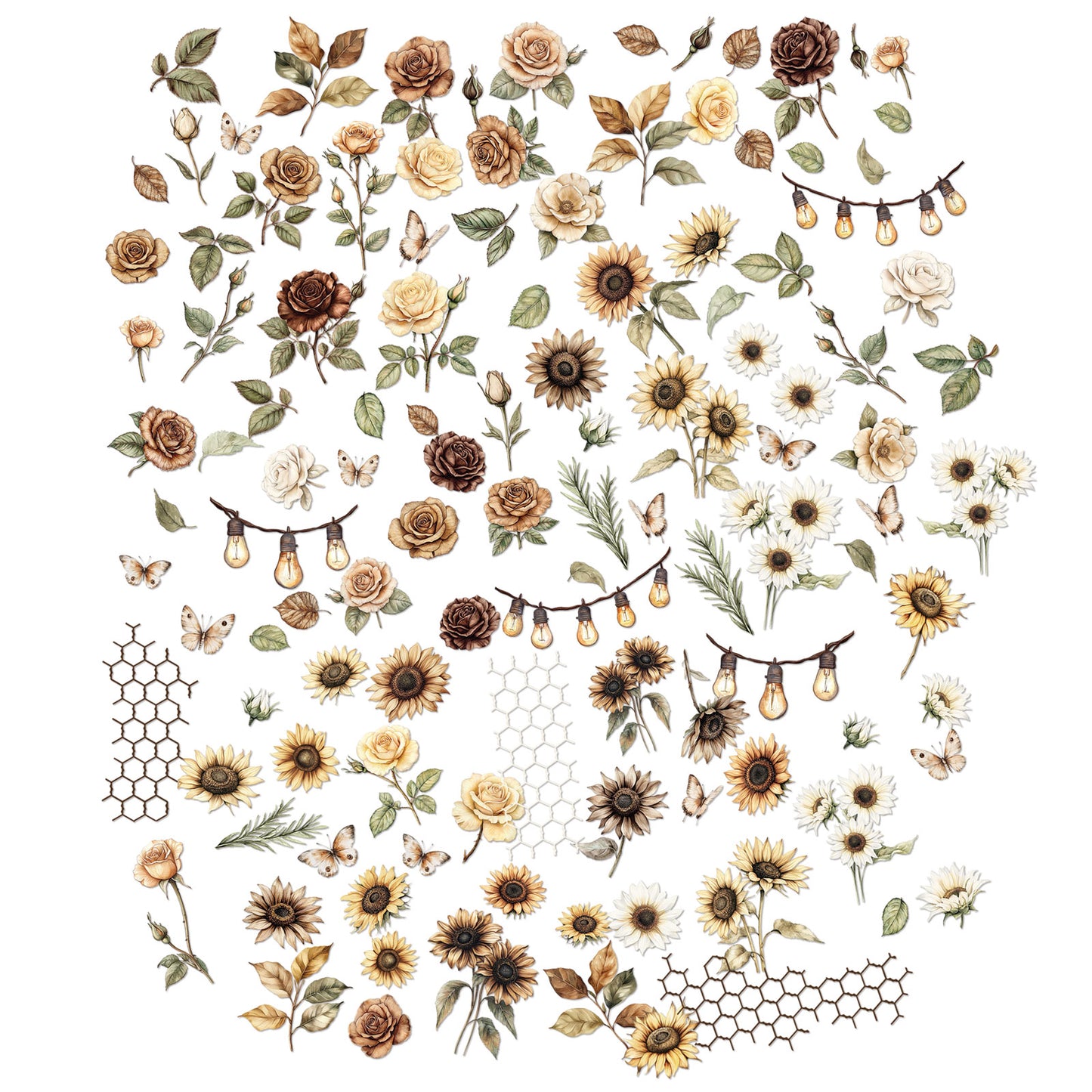 49 And Market - Country Heart Cafe - Laser Cut Wildflowers