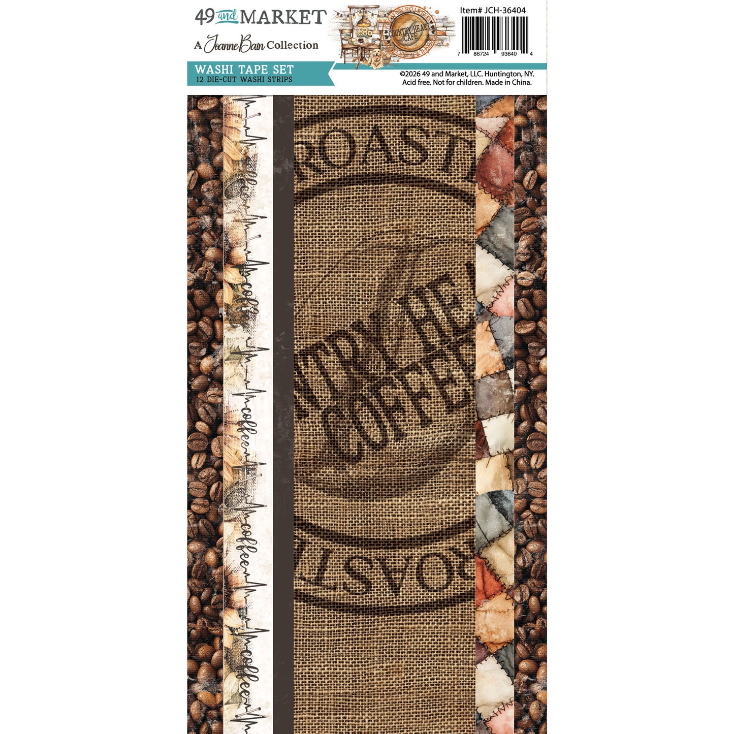 49 And Market - Country Heart Cafe  - Washi Tape Sheet