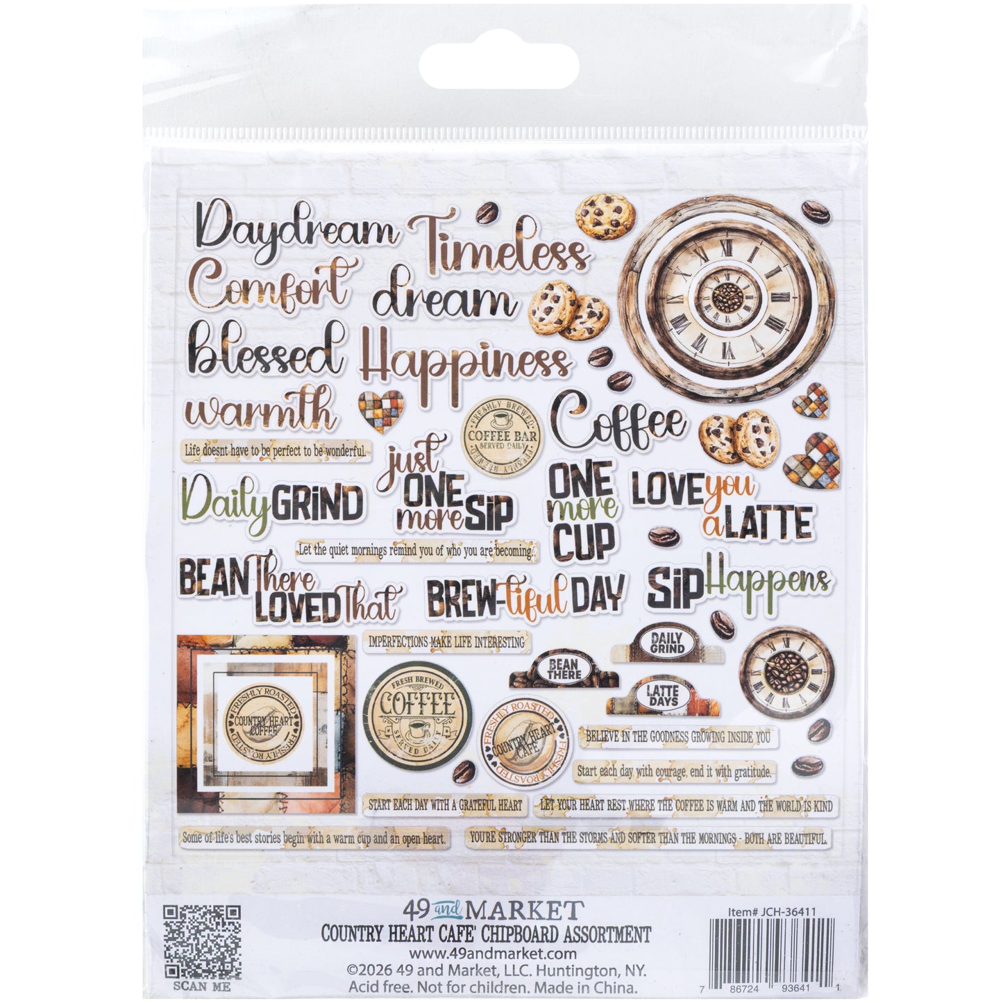 49 and Market - Country Heart Cafe  - Chipboard Set