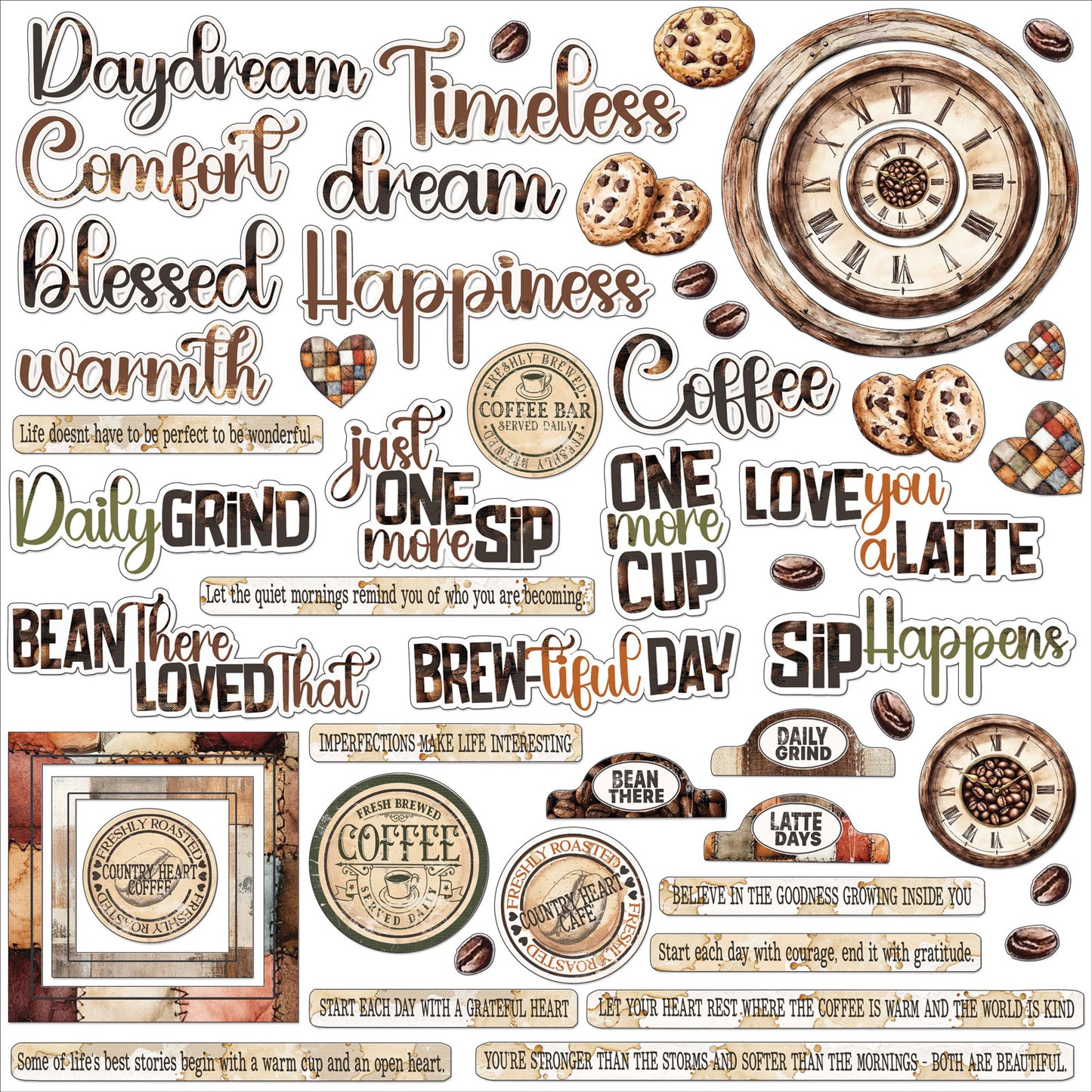 49 and Market - Country Heart Cafe  - Chipboard Set