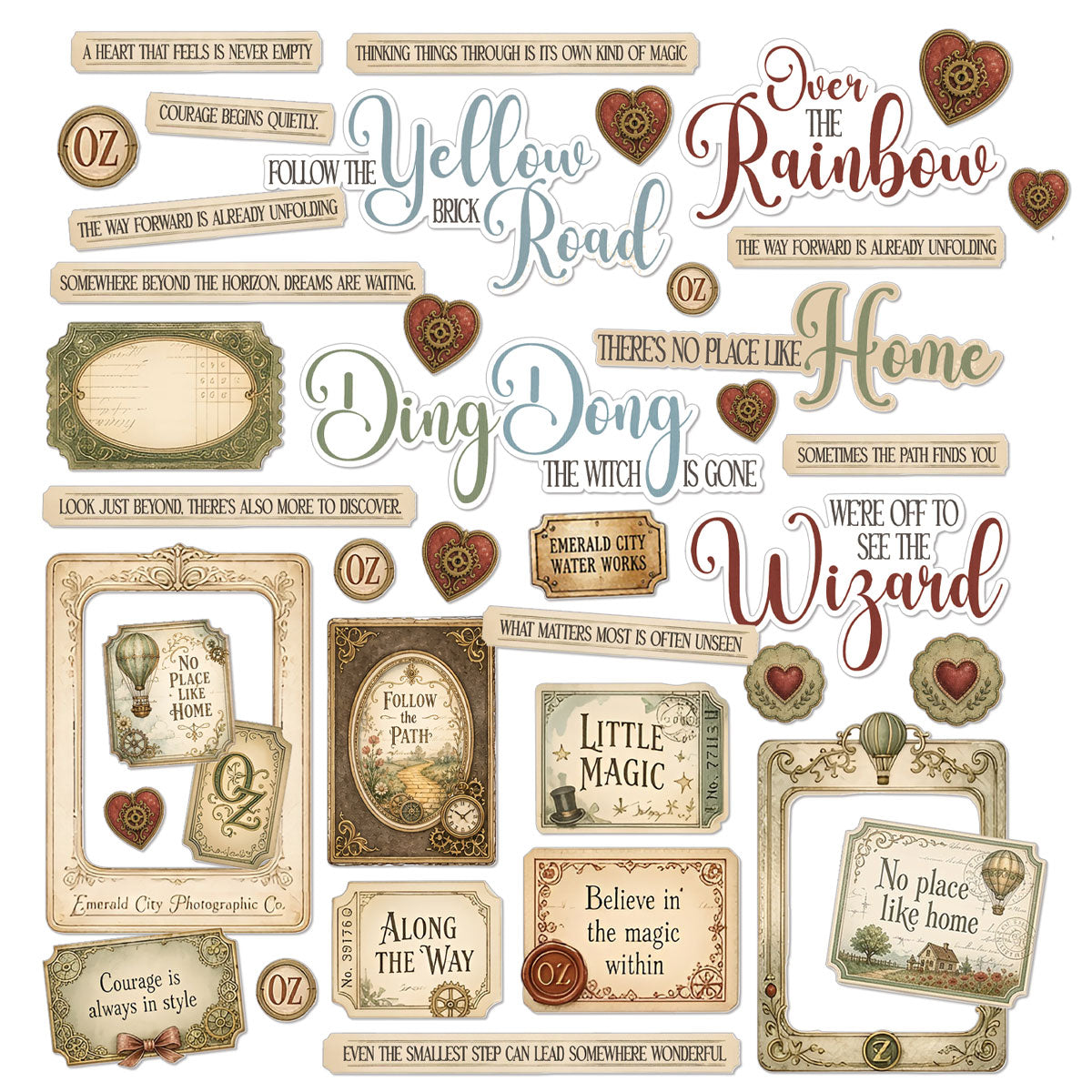 49 and Market - Chronicles of Oz - Chipboard Set