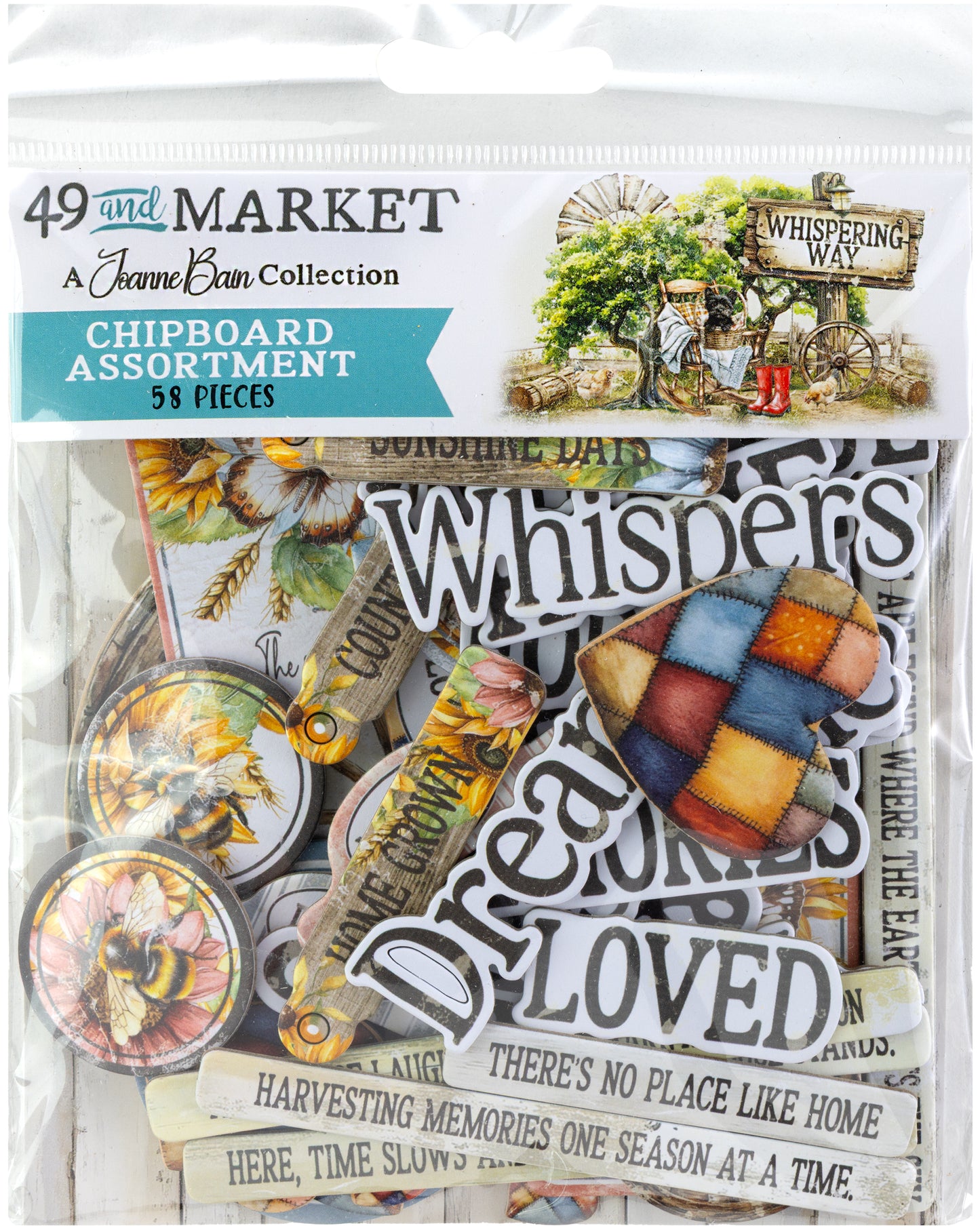 49 and Market - Whispering Way - Chipboard Set