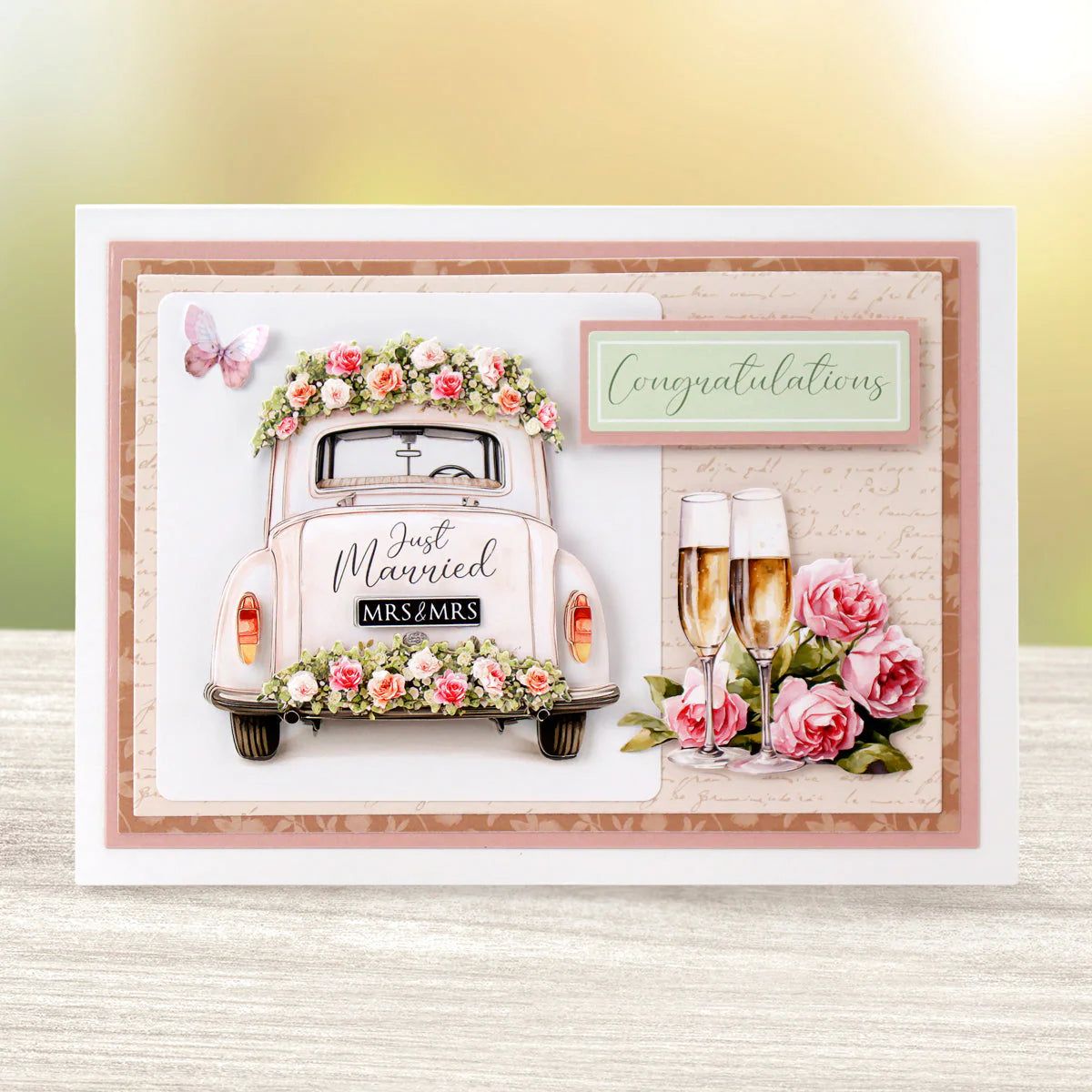 Katy Sue - 3D Die Cut Decoupage – Just Married (1/sheet) (Forever & Always)