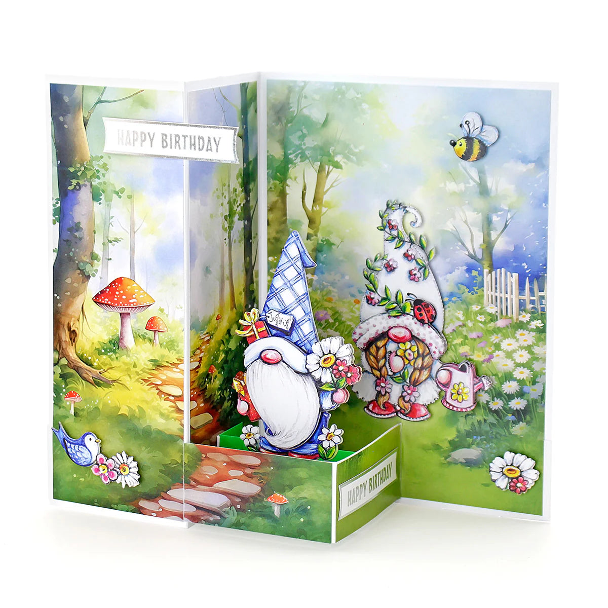 Katy Sue - White 5x7 Side Pop Up Cards & Envelopes 127x178mm (6/pack)