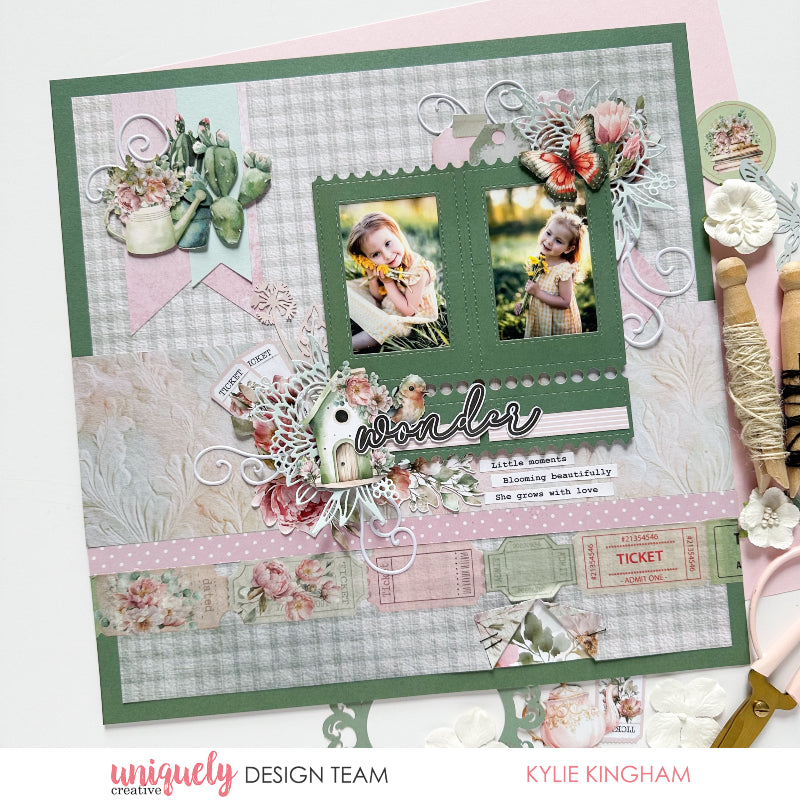 Uniquely Creative - Tea & Tranquility - Folding Ticket Frame Die
