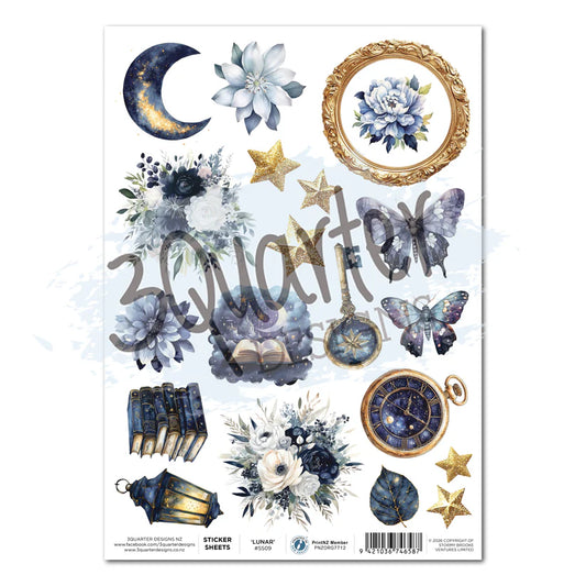 3Quarter Designs - Sticker Sheet - Lunar Horoscopes