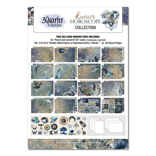 3Quarter Designs - 6x4 Card Making Pack - Lunar Horoscopes