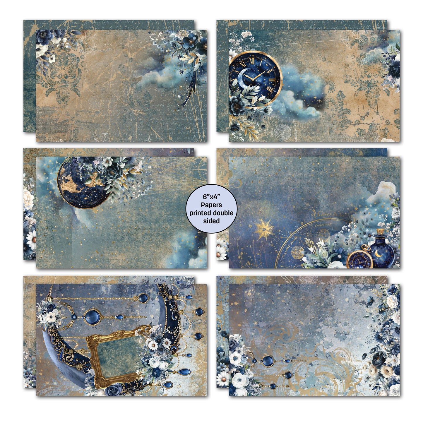 3Quarter Designs - 6x4 Card Making Pack - Lunar Horoscopes