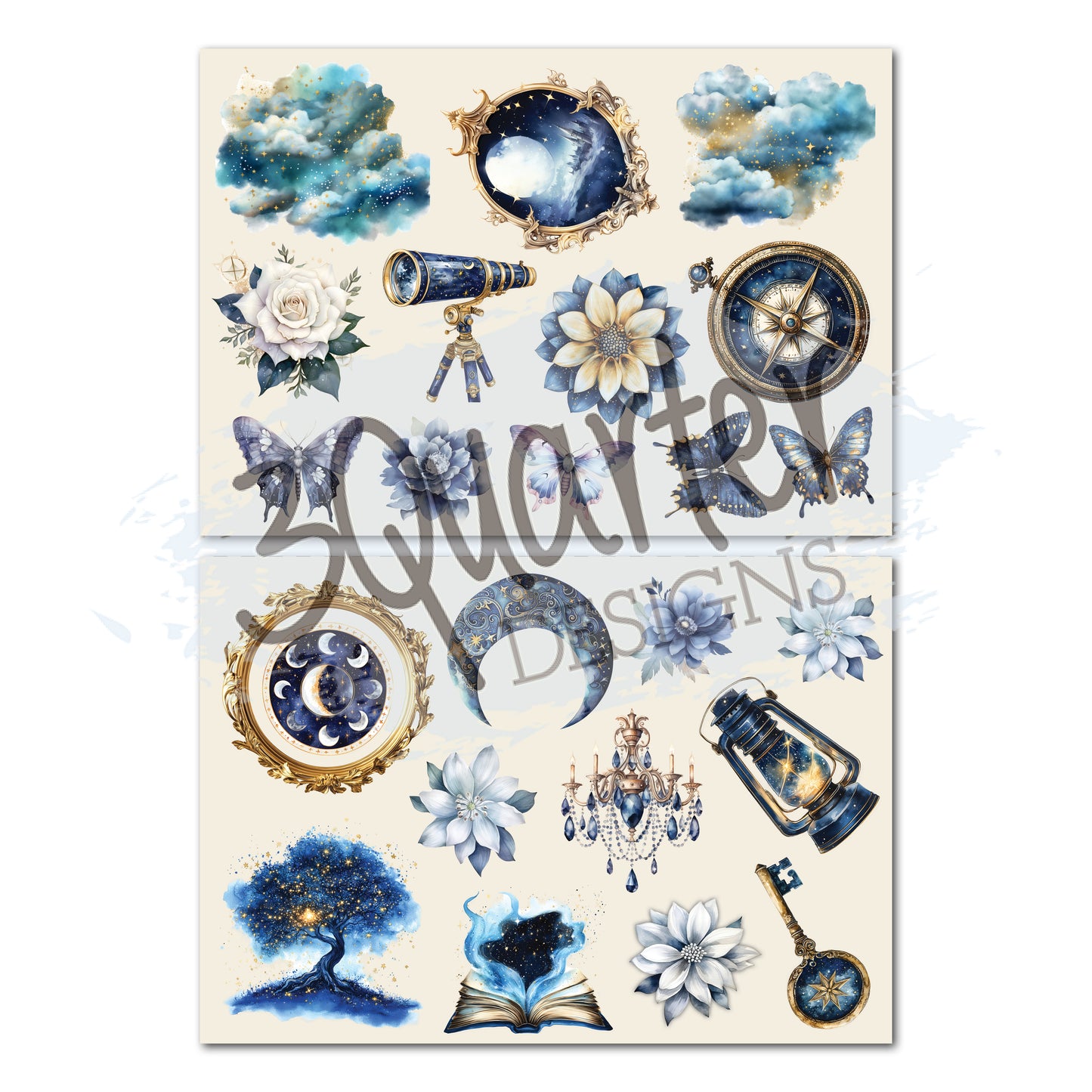 3Quarter Designs - 8x8 - Lunar Horoscopes