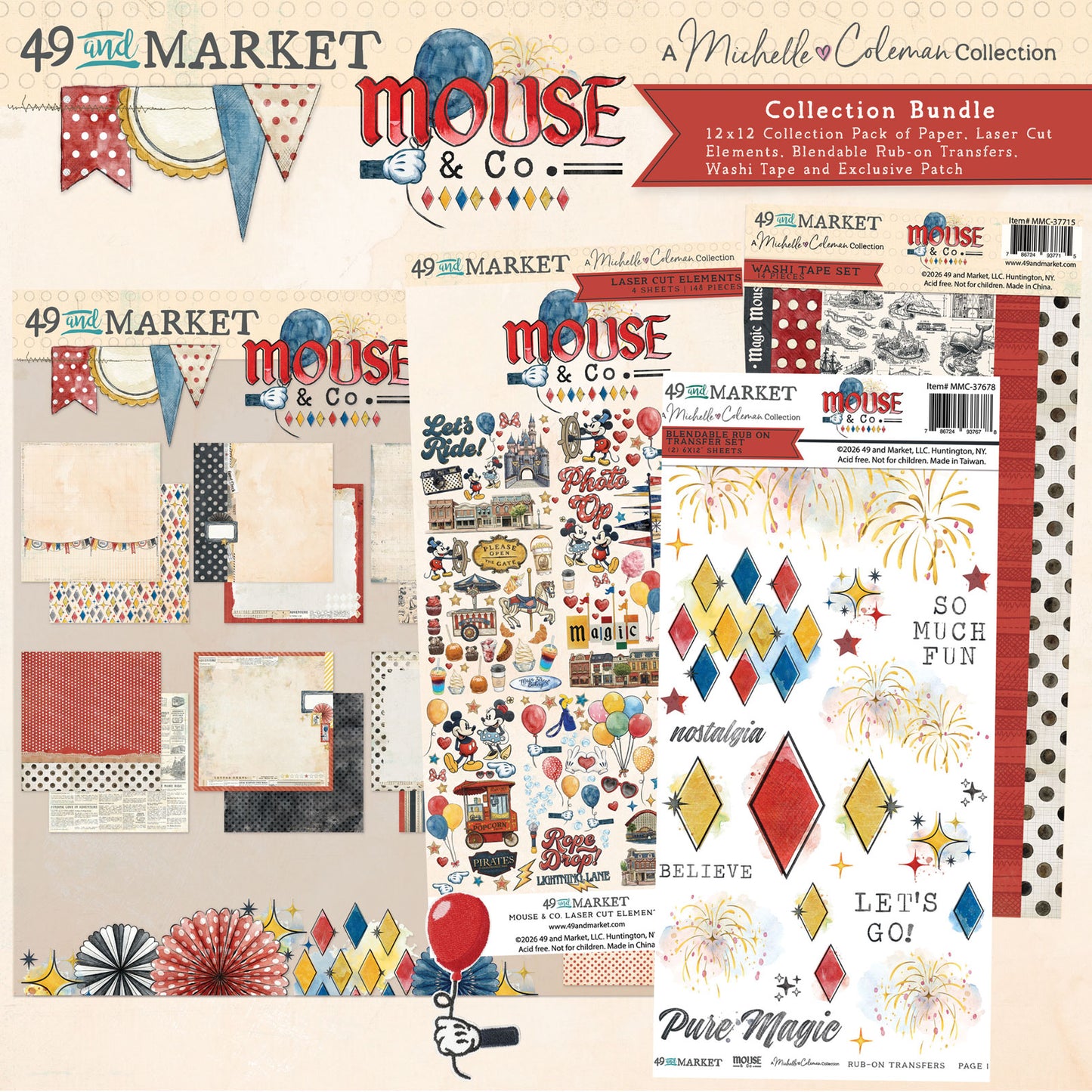 49 and Market - Mouse & Co. Collection Bundle with Patch