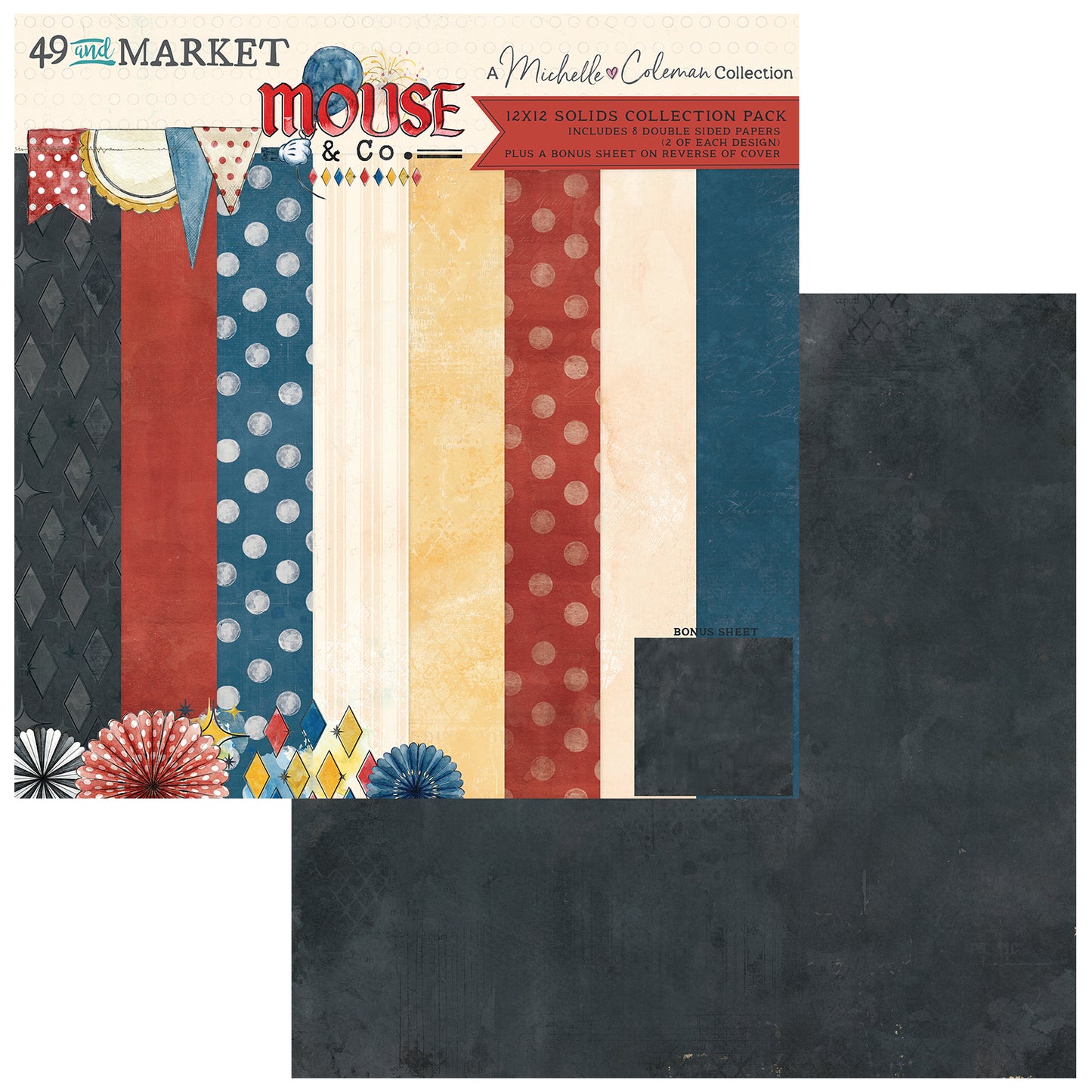 49 and Market - Mouse & Co. - 12x12 Solid Collection Pack