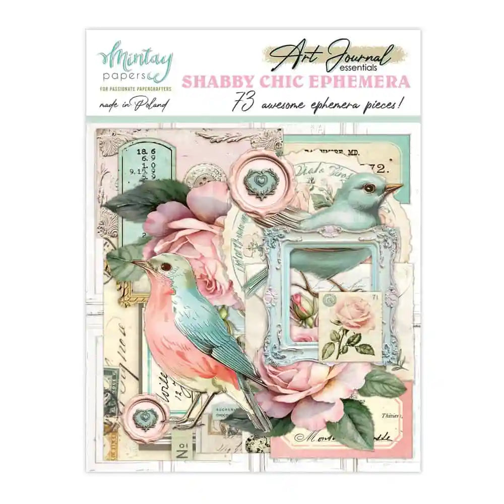 Mintay - Art Journal Essentials - Shabby Chic Ephemera (73/pack)