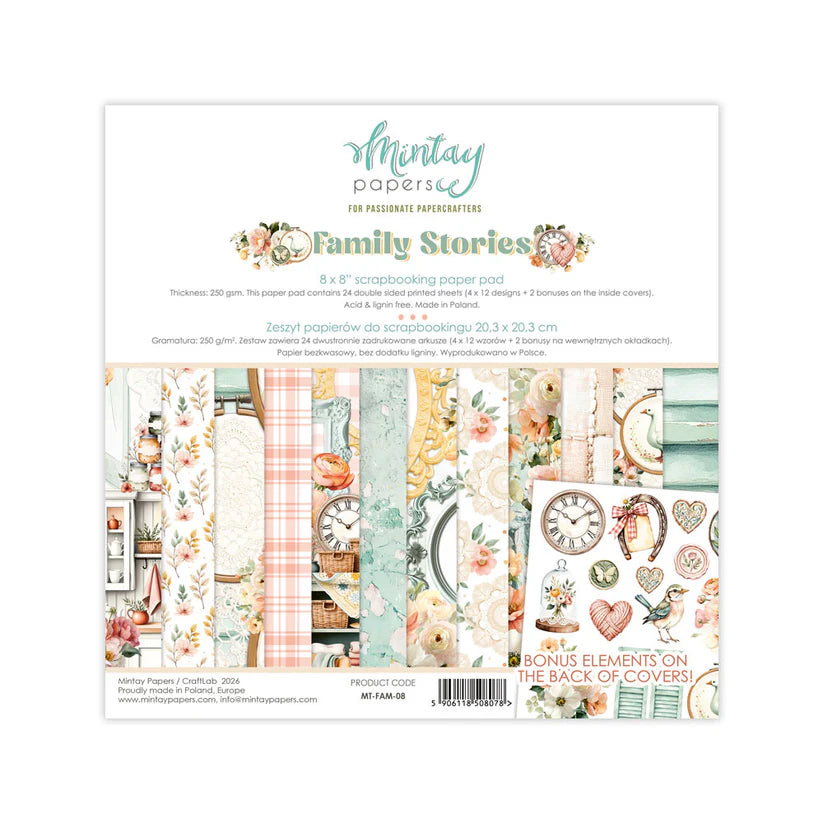 Mintay - Family Stories - 8x8 Paper Pack