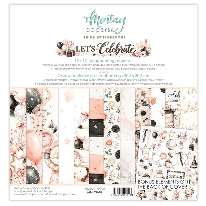 Mintay - LET'S CELEBRATE-07 - 12x12 Paper Pack