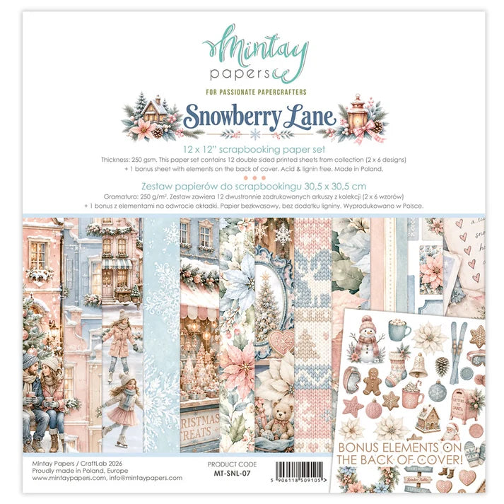 Mintay - SNOWBERRY LANE-07 - 12x12 Paper Pack