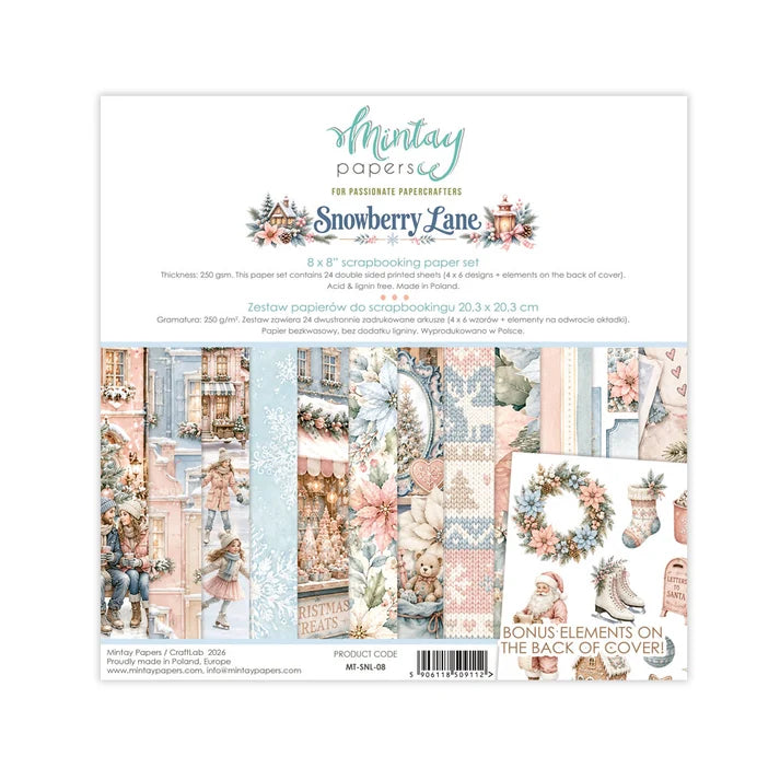 Mintay - SNOWBERRY LANE-08 - 8x8 Paper Pack