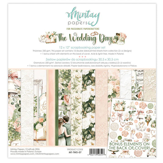 Mintay - The Wedding Day - 12x12 Paper Pack
