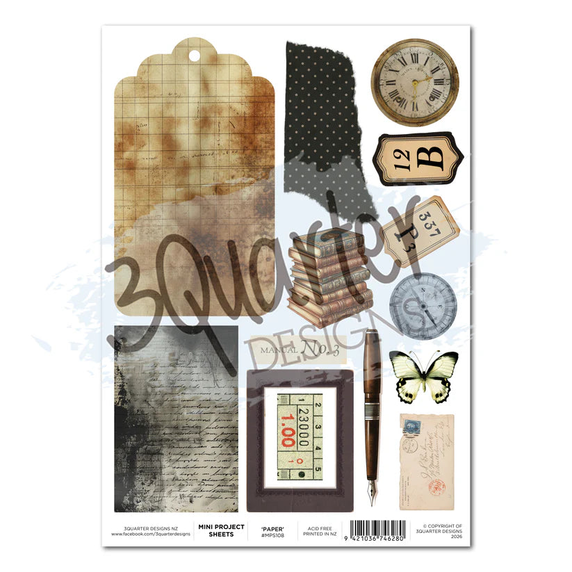 3Quarter Designs - Paper Tales - Mini Project Sheet