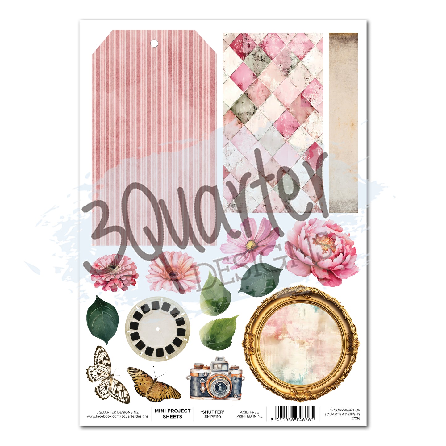 3Quarter Designs - Shutter Glam - Mini Project Sheet